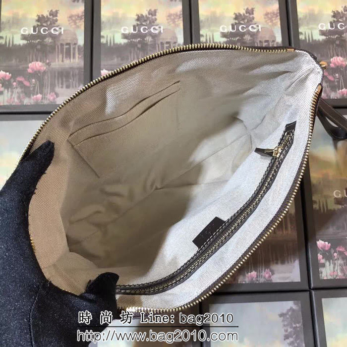 GUCCI古馳 專櫃最新上新 頂級原單 百搭款 男士手拿包 523603 啡膠 WTG1909